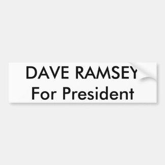 Autocollant De Voiture Président de DAVE RAMSEYFor