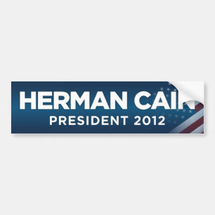 Autocollant De Voiture Président de Herman Caïn adhésif pour pare-choc