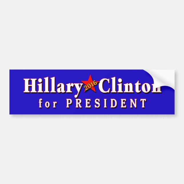 Autocollant De Voiture Président de Hillary Clinton en 2016 (Devant)