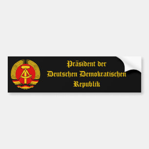 Autocollant De Voiture Président de l'Allemagne de l'Est de la RDA !