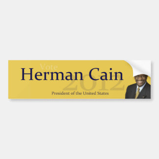Autocollant De Voiture Président des États-Unis 2012 de Herman Caïn