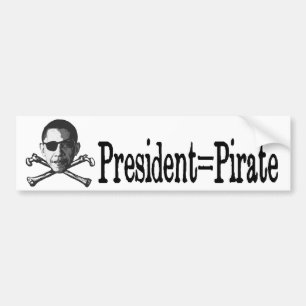 Autocollant De Voiture président=Pirate