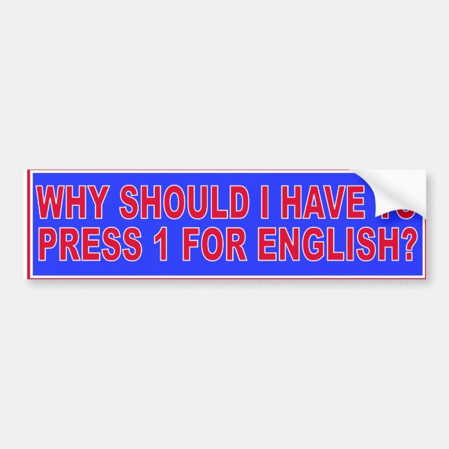 Autocollant De Voiture PRESSEZ 1 pour l'anglais (Devant)