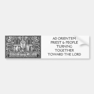 AUTOCOLLANT DE VOITURE PRÊTRE ET PERSONNES DE L'ANNONCE ORIENTEM
