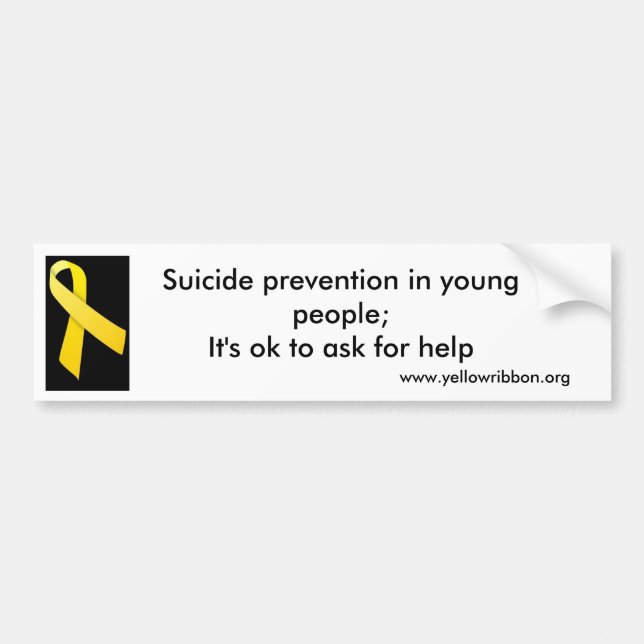 Autocollant De Voiture Prévention de suicide (Devant)