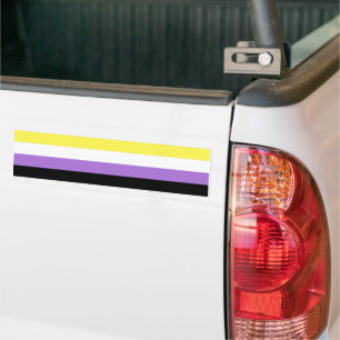 Autocollant De Voiture Pride non binaire