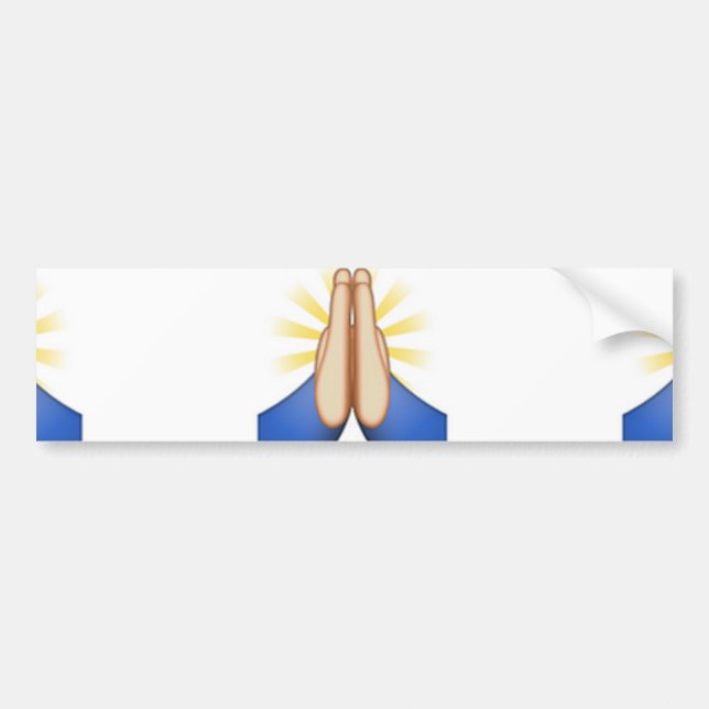 Autocollant De Voiture prier émoji (Devant)