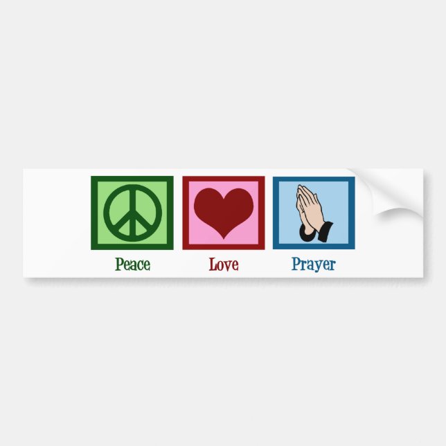Autocollant De Voiture Prière d'amour de paix (Devant)
