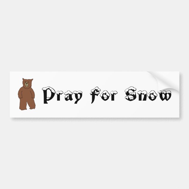 Autocollant De Voiture Priez pour la neige (Devant)