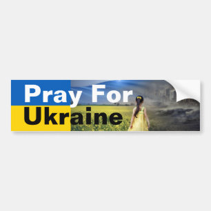Autocollant De Voiture Priez Pour L'Autocollant pare-chocs Ukraine