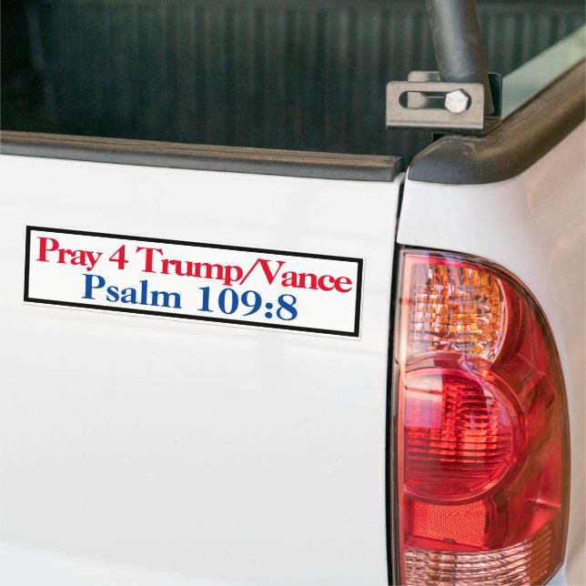 Autocollant De Voiture Priez pour le psaume Trump 109:8 (Sur camion)
