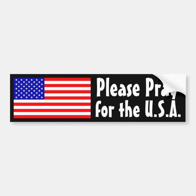 Autocollant De Voiture Priez pour les Etats-Unis (Devant)