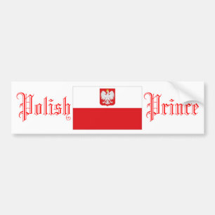 Autocollant De Voiture Prince polonais, adhésif pour pare-chocs