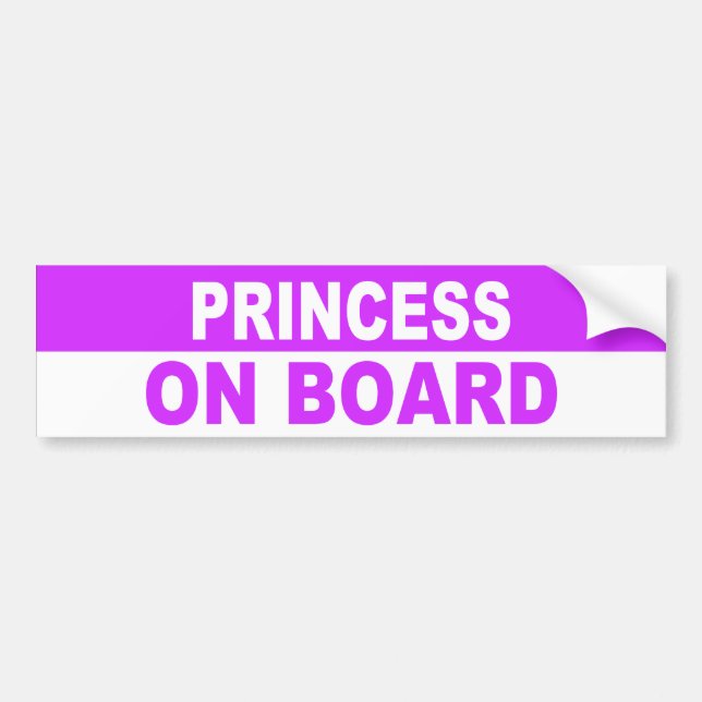 AUTOCOLLANT DE VOITURE PRINCESS À BORD (Devant)