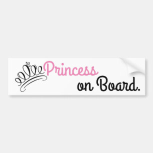 Autocollant De Voiture "Princesse à bord" adhésif pour pare-chocs