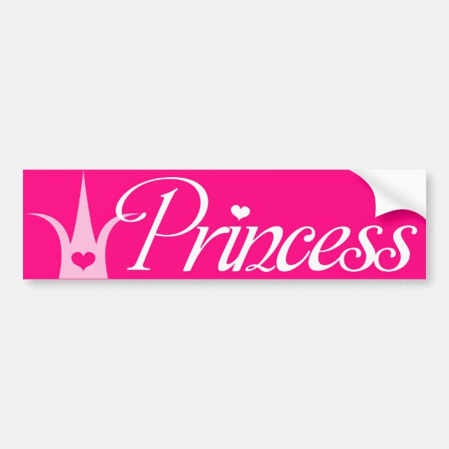 Autocollant De Voiture Princesse adhésif pour pare-chocs (Devant)