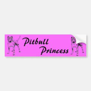 AUTOCOLLANT DE VOITURE PRINCESSE ADHÉSIF POUR PARE-CHOCS DE PITBULL