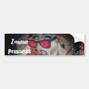 Autocollant De Voiture Princesse adhésif pour pare-chocs de zombi