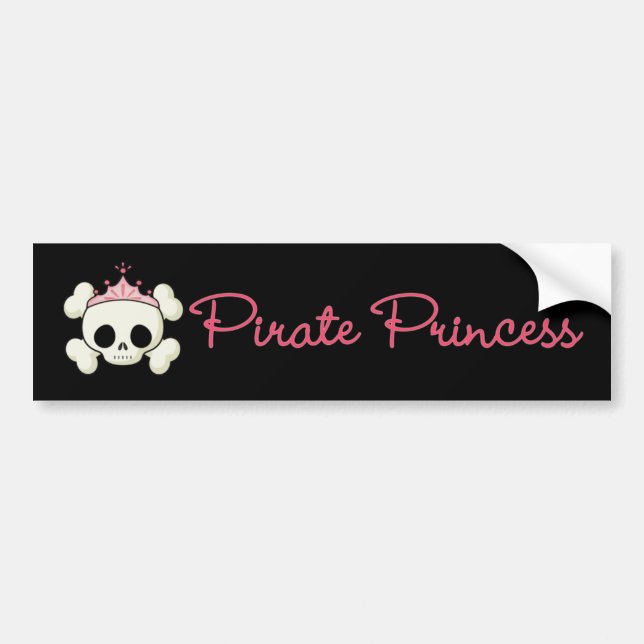 Autocollant De Voiture Princesse de pirate (Devant)