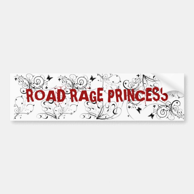 AUTOCOLLANT DE VOITURE PRINCESSE DE RAGE DE ROUTE (Devant)