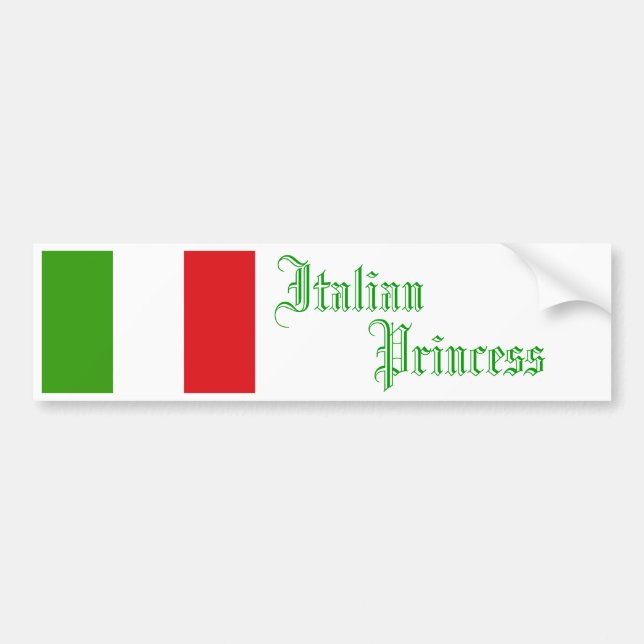 Autocollant De Voiture Princesse italienne, adhésif pour pare-chocs (Devant)