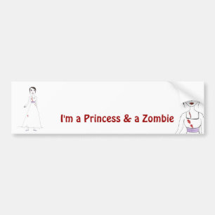 Autocollant De Voiture Princesse le zombi le deuxième