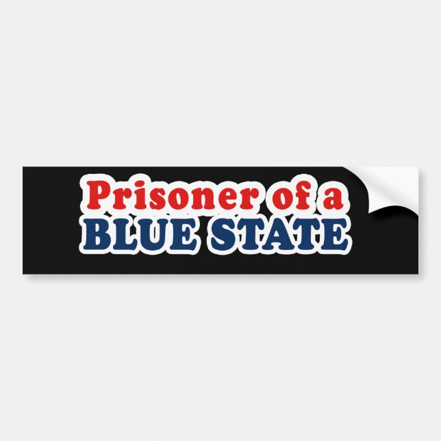 Autocollant De Voiture Prisonnier d'un état bleu (Devant)