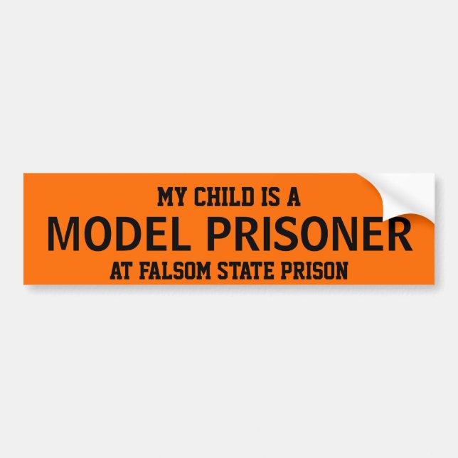 Autocollant De Voiture "Prisonnier modèle" personnalisable (Devant)