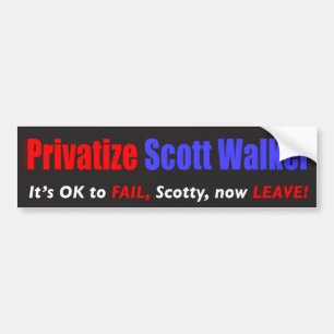 Autocollant De Voiture Privatisez le marcheur de Scott