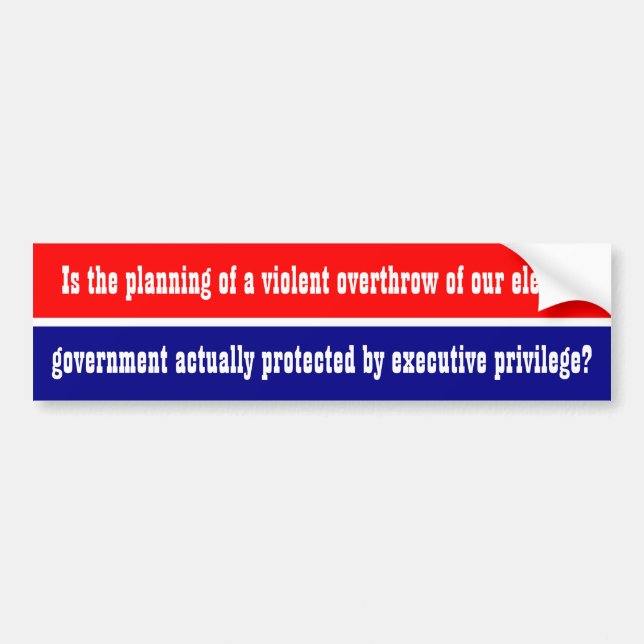 Autocollant De Voiture Privilège exécutif Trump Bumper Sticker (Devant)