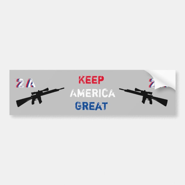 Autocollant De Voiture Pro 2e amendement Keep America Great 2A (Devant)