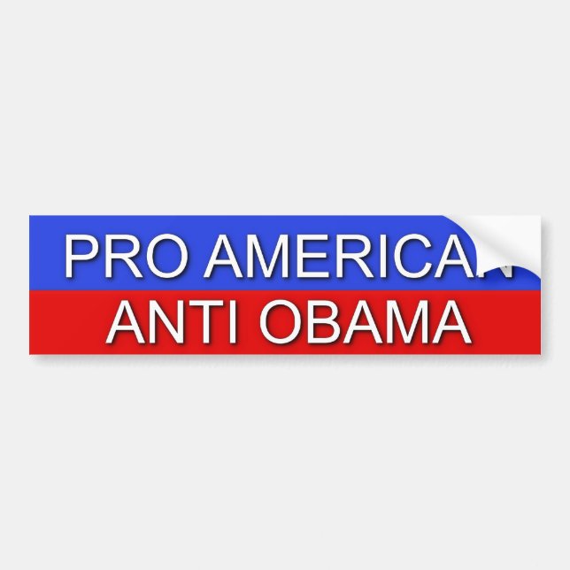 AUTOCOLLANT DE VOITURE PRO AMÉRICAIN….ANTI OBAMA (Devant)