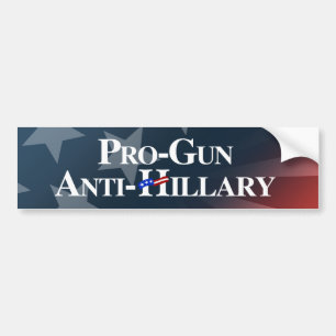 Autocollant De Voiture Pro-Arme à feu Anti-Hillary - blanc - .png