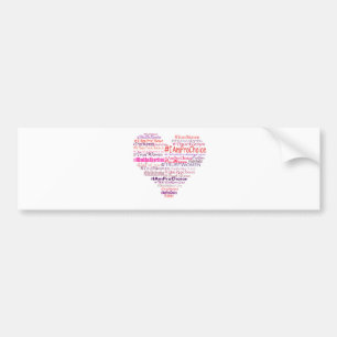 Autocollant De Voiture Pro coeur bien choisi