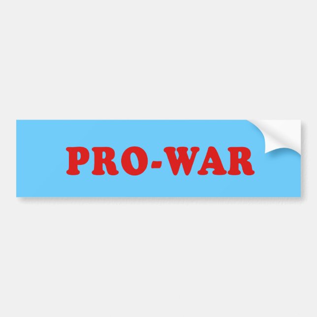 Autocollant De Voiture Pro guerre (Devant)