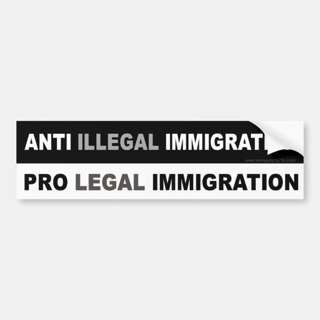 Autocollant De Voiture Pro immigration JURIDIQUE (Devant)