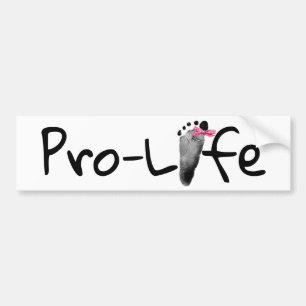 Autocollant De Voiture Pro-Life Baby Footprint 