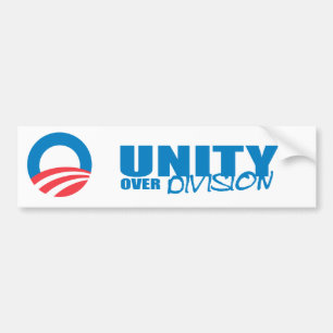 Autocollant De Voiture Pro-Obama - UNITÉ AU-DESSUS de DIVISION