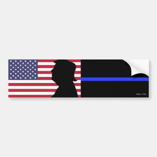 Autocollant De Voiture Pro Trump - Sticker à pare-chocs à ligne bleue min