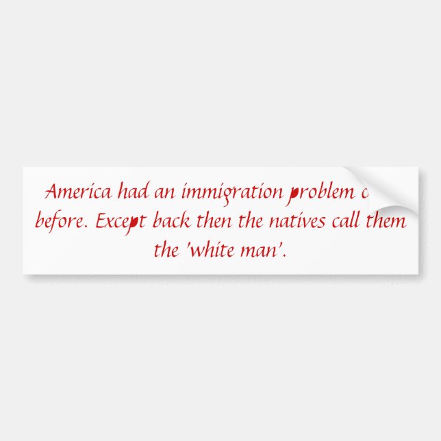Autocollant De Voiture Problème d'immigration (Devant)