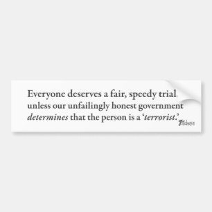 Autocollant De Voiture Procès équitable ? (NDAA)