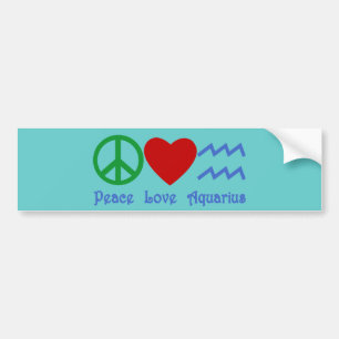 Autocollant De Voiture Produits de Verseau d'amour de paix