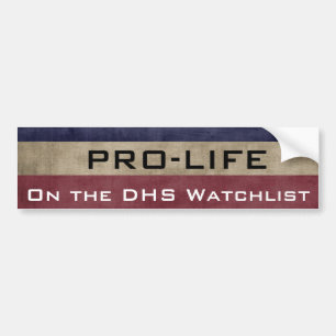 Autocollant De Voiture ProLife et sur la liste