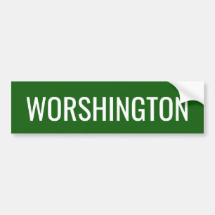 Autocollant De Voiture Prononciation de l'état de Washington