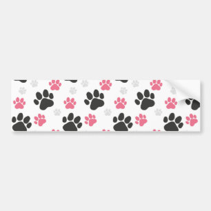 Autocollant De Voiture Propriétaire de chien Empreinte de patte rose noi