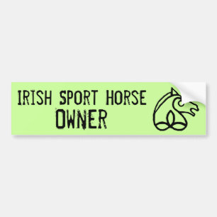 Autocollant De Voiture Propriétaire irlandais de cheval de sport -