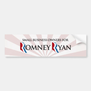 AUTOCOLLANT DE VOITURE PROPRIÉTAIRES DE PETITES ENTREPRISES POUR ROMNEY R