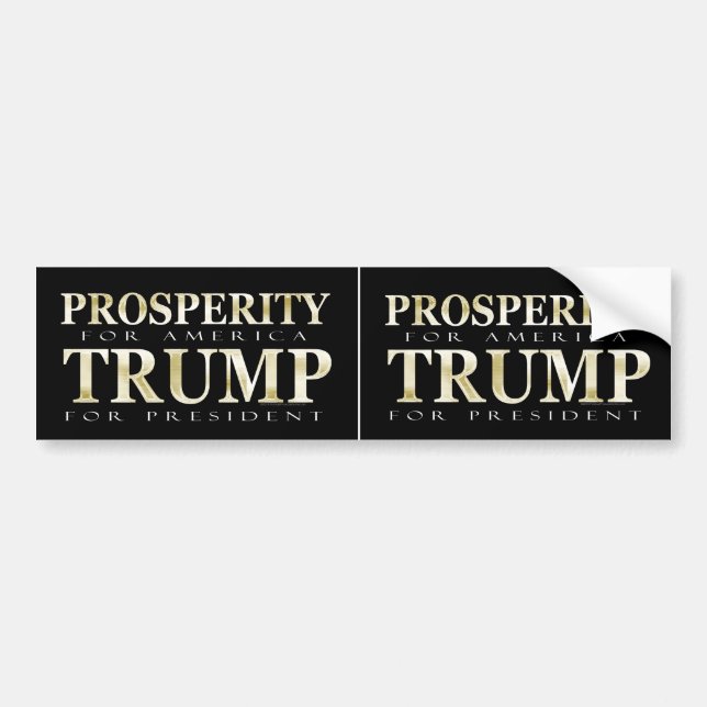 Autocollant De Voiture Prospérité pour l'Amérique Trump 2024 pour le prés (Devant)