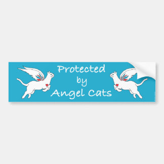 Autocollant De Voiture "Protégé adhésif pour pare-chocs par d'ange chats"
