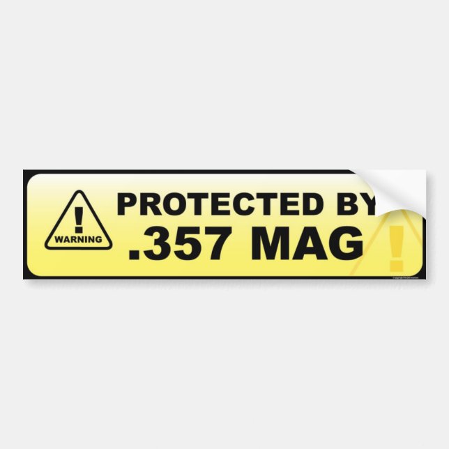 Autocollant De Voiture Protégé par .357 magnétique (Devant)